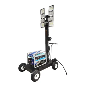 Fuel Driven LED Four Wheel Movable Mobile Lighting Lighthouse Tower System for Emergency Lighting
