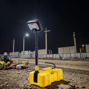 GF308 60W High Bright Emergency LED Mobile Work Light Rechargeable Portable Area Lighting System with Remote IP65 Rating
