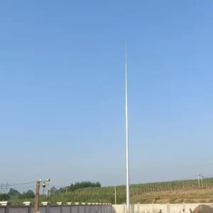 Galvanized Silver Octagonal Steel Pole for Lightning Protection Power Distribution Telecommunication Towers
