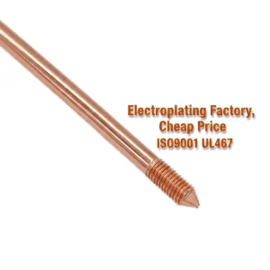 Gas Station Infrastructure Cost effective Copper Clad Steel Ground Rod Earthing for Lightning Protection Grounding System