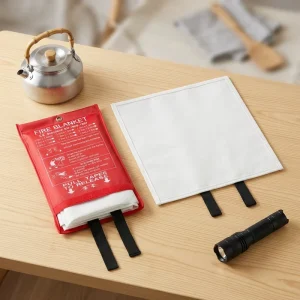 General Size Fire Resistant Blanket 1.2m Square Factory Foldable Oxford Bag for Indoor Wall Hanging