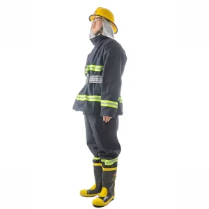 Good Quality Material Suits With Layers Uniform Blue Green Reflective Firefighting Suit