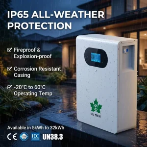 Grade A 48V Lithium Ion Wall Mounted Battery Backup Power Supply for Solar Inverter