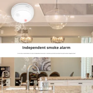 Graffiti ZigBee Smart Home Smoke Detector Fire Alarm App Control Home Kitchen Security Sensor CR123A Lithium Battery