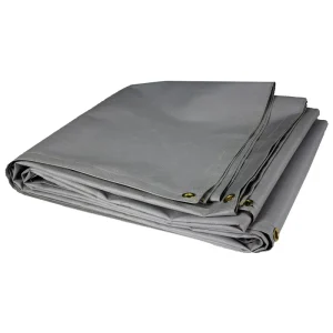 Grey Heat Insulated Silica Fiberglass Cloth Welding Blanket With Fire Resistance Protection for High Heat Applications