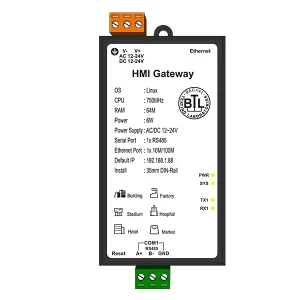 HMI1001 ARM Support BACnet Modbus Monitor Remotely by MQTT DIN-Rail Installation