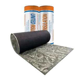HVAC System Thermal Insulation Fireproof Waterproof Black Fiber Tissue Black Glass Wool Insulation Blanket