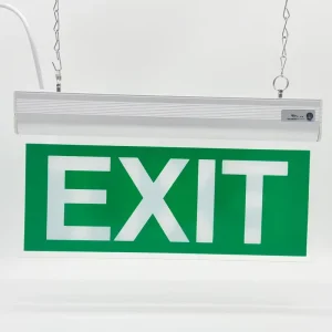 Hanging Safety Passage Emergency Exit Fire Evacuation Sign IP30 ABS LED Emergency Indicator Light Green 3 Hours Backup