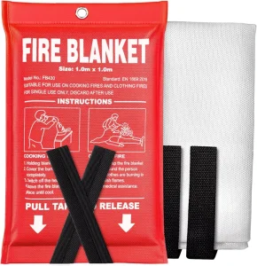 Heat Resistant Fiberglass Fire Blanket for Home Kitchen Use CE Certified EN1869 Standard Water Resistant Fire Suppression