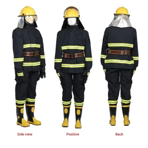 Heatproof Split Style Structural Firefighting Fire Fighting Suit Aramid Heat Resisting Fabric Fire Rescue Suit