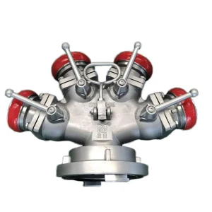 Heavy-Duty 4-Outlet Aluminum Alloy Fire Hose Splitter 4-Way Water Distributor Firefighting Equipment & Accessories for Firefight