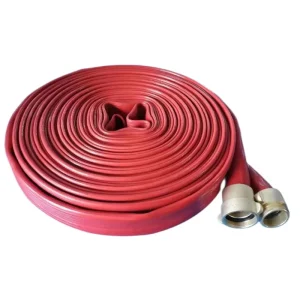 Heavy Duty Aging Resistant Rubber Fire Hose Aluminum Brass Coupling Water Discharge Marine Hose Firefighting Equipment Accessory