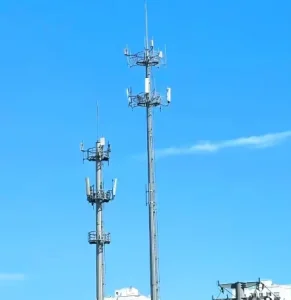 Heavy Duty Single Tube Lightning Protection Cell Tower High Load Capacity for Multi Operator Use City Centers Hot Dip Galvanized