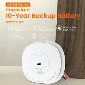 Heiman Hardwire Standalone interconnected Smoke Detector Fire 10 Year Battery Smoke Alarms