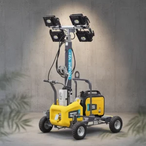 HiLight V3+ Compact E LED Light Tower Portable Plug-in Mobile Lighting Tower Manual Mast LED Lamp for Road Work