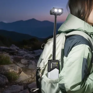 High Brightness Adjustable LED Rechargeable Portable IP44 Rated Camping Telescopic Rotatable Work Light Flashlight