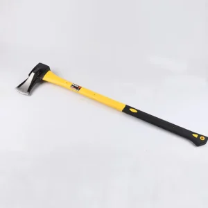 High Carbon Steel Forged Fireaxe Splitting Maul Hatchet with 90cm Long PP Plastic Handle for Cutting Wood and Firefighting