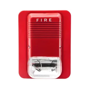 High-Decibel Fire Alarm Siren with Xenon Strobe Light Emergency Alert System in Durable ABS Housing