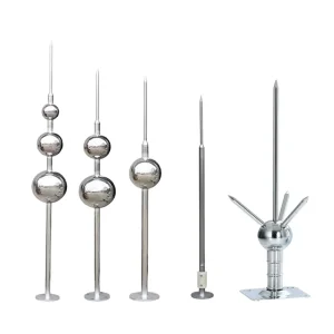 High Performance Stainless Steel Advance Pre Discharge Lightning Rod with 200kA Discharge Capacity