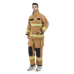High Quality Aramid Flame Retardant Anti Static Firefighting Suit Fireman Outfit Fire Resistant Uniform