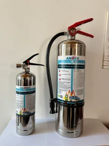 High Quality Stainless Steel Automatic Lithium Battery Fire Extinguisher for Cars Big Size Class D EN 3 EN 1866 Certified 5 Year