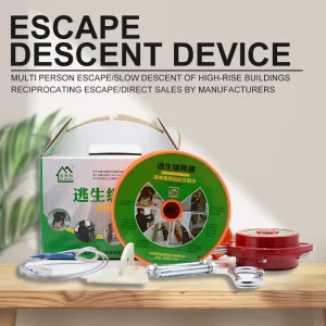 High-Rise Escape Rescue Device Reciprocating Type 100kg Capacity Firefighting Equipment Accessories Fire Protection 15m