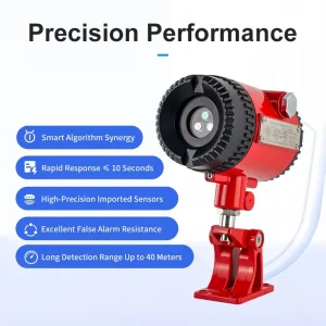High Sensitivity Explosion Proof Flame Sensor IR3 Triple Band Infrared Industrial Flame Detector Sound light Alarm 30 50m