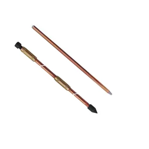 High Standard 12.7mm Flat Head Threaded Copper Plated Steel Ground Rod for Grounding System Perfect Quality Electrical Equipment