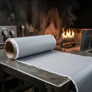 High Temperature Fireproof PU Coated Fiberglass Fabric with Cutting Service for Welding Blanket and Fire Curtains