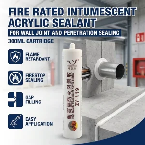 High Temperature Flame Retardant Sealant for Construction Firestop and Penetration Protection