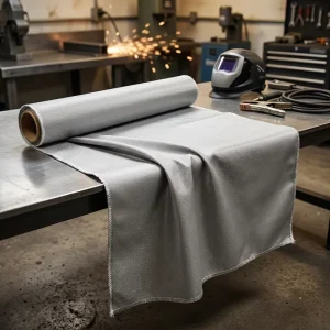 High Temperature Resistance PU Coating Fiberglass Fabric Cloth for Fire Welding Blanket