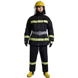 High Temperature Resistant 100% Cotton Waterproof Fireman Suit Split Style Fire Fighting Clothing for Emergency Firefighting