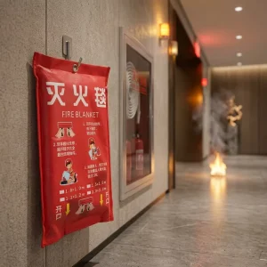 High Temperature Resistant Fiberglass Fire Blanket Emergency Fire Extinguishing Blanket 0.45mm Thick 6FT X 8FT for Home Kitchen