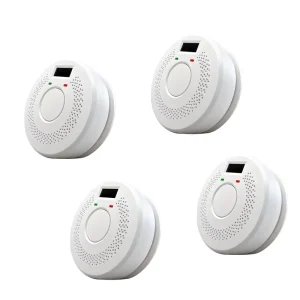 Home Composite Smoke and Carbon Monoxide Detector Combined Detector with LCD Display and LED Indicators 85 DB Alarm