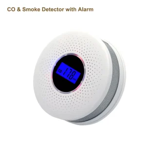 Home Office Restaurant Security Device LCD Screen Smoke Carbon Monoxide Detector with Alarm