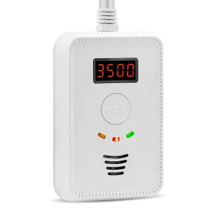 Home Security System CO Combustible Gas Alarm Kitchen 2-in-1 Composite Detector with Dual Voltage 12V