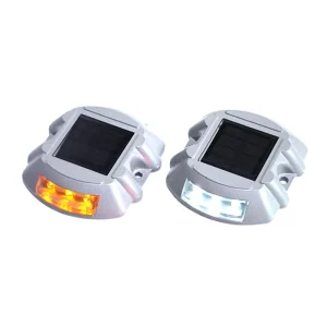 Horseshoe Outdoor Driveway Sidewalk Garden Pathway Deck Dock Aluminum LED Pavement Solar Powered Road Stud Light