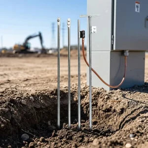 Hot Dip Galvanized Grounding Rod Pin Set with Copper Wires for Lightning Protection Earthing