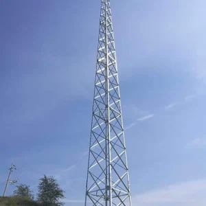 Hot Dip Galvanized Steel Heavy Duty Lightning Tower 10m-60m Height for Chemical Plants Oil Storage Facilities