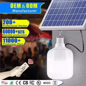 Household Indoor Lighting Emergency Bulb Camping Stall Outdoor Waterproof Solar Garden Bulb IP65 Rating Remote Control Pastoral