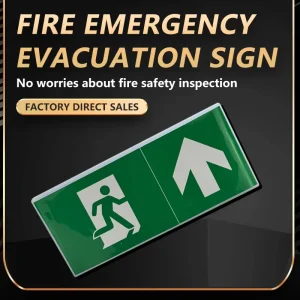 IP20 Wall-Mounted Rechargeable Battery Exit Sign Lighting LED Emergency Bulkhead Indicator Light