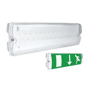 IP65 Emergency LED Bulkhead 3.7V Li-ion Battery Built-in Rechargeable Emergency Lighting