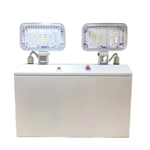 IP65 Super Bright LED Rechargeable Emergency Lights With Twin Spots Wall Mounted 3H Emergency