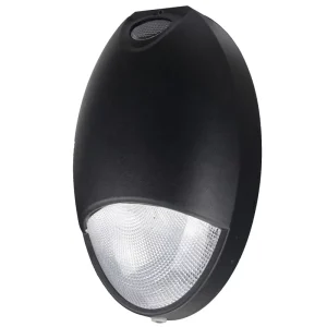 IP65 Waterproof Oval LED Emergency Wall Mount Pack Light Outdoor Egress Lighting Fixture With Photocell And Battery