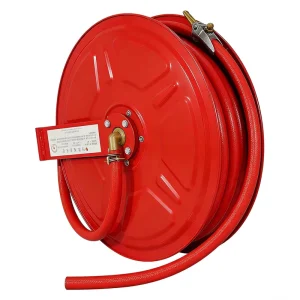 In Stock Durable 12 bar Fire Hose Reel 30m Flexible Brass Valve Stainless Steel Cabinet Gang Firefighting Equipment Accessory