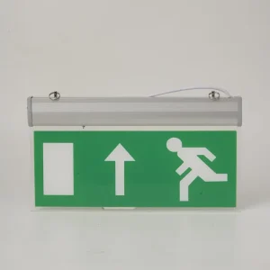 Indoor Aluminum Acrylic IP30 LED Fire Emergency Exit Sign Running Man Design Li Ion 800mAh 3 Hours Emergency