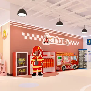 Indoor Children’s Firefighter Scene Supermarket Cosplay Play House