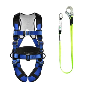 Industrial Construction Polyester Fall Protection Safety Belt 5 Points Rescue Rope Climbing Harness For Worker Working At Height