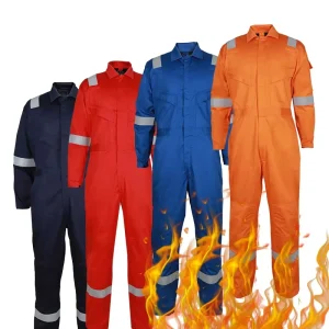 Industrial Safety Flame Reflective Fire Resistant Workwear Construction Working Coverall