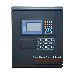 Intelligent Addressable Multi Loop Fire Alarm Control Panel CAN Bus Touchscreen AC90 270V CE Certified Wall Mounted Black